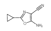 4-Oxazolecarbonitrile,5-amino-2-cyclopropyl-(9CI) Structure