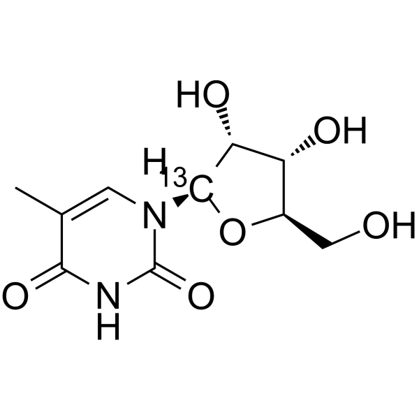 5-Methyluridine-1′-13C结构式