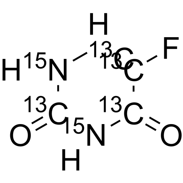 5-Fluorouracil-13C4,15N2 Structure