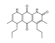 5,8-dihydro-3,5-dimethyl-4,5-dipropyl-1H-1,8-diazaanthracene-2,9,10-trione结构式
