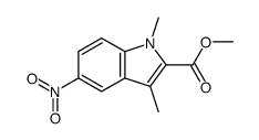 methyl 1,3-dimethyl-5-nitroindole-2-carboxylate Structure