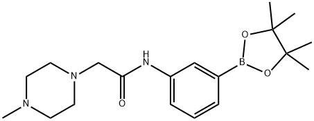 2-(4-Methylpiperazin-1-yl)-N-[3-(4,4,5,5-tetramethyl-1,3,2-dioxaborolan-2-yl)phenyl]acetamide Structure