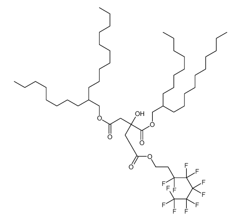 1-O,2-O-bis(2-octyldodecyl) 3-O-(3,3,4,4,5,5,6,6,7,7,7-undecafluoroheptyl) 2-hydroxypropane-1,2,3-tricarboxylate Structure