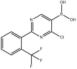 4-Chloro-2-(2-trifluoromethylphenyl)pyrimidine-5-boronic acid Structure