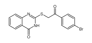 2-[2-(4-bromo-phenyl)-2-oxo-ethylsulfanyl]-3H-quinazolin-4-one结构式