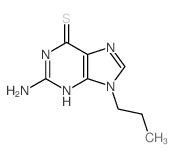 6H-Purine-6-thione,2-amino-1,9-dihydro-9-propyl- Structure