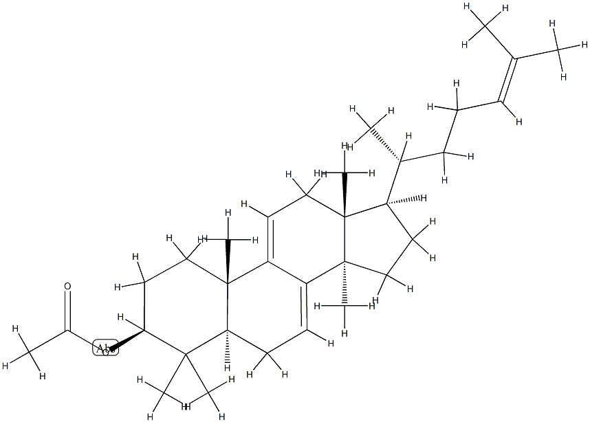Lanosta-7,9(11),24-trien-3β-ol acetate结构式