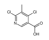 4,6-Dichloro-5-methylnicotinic acid结构式