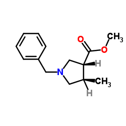 反式-1-苄基-4-甲基吡啶-3-甲酸乙酯结构式