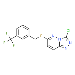 3-CHLORO-6-([3-(TRIFLUOROMETHYL)BENZYL]SULFANYL)[1,2,4]TRIAZOLO[4,3-B]PYRIDAZINE结构式