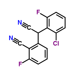 2-[(2-Chloro-6-fluorophenyl)(cyano)methyl]-6-fluorobenzonitrile Structure