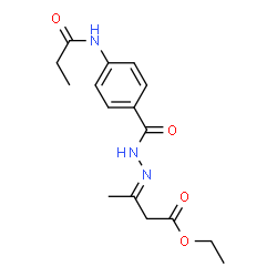 ethyl (3E)-3-(2-{[4-(propanoylamino)phenyl]carbonyl}hydrazinylidene)butanoate picture
