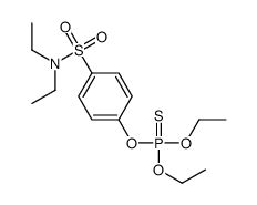 4-diethoxyphosphinothioyloxy-N,N-diethylbenzenesulfonamide结构式