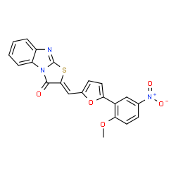 (2Z)-2-{[5-(2-methoxy-5-nitrophenyl)furan-2-yl]methylidene}[1,3]thiazolo[3,2-a]benzimidazol-3(2H)-one picture