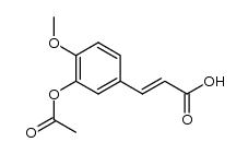 3-(3-acetoxy-4-methoxyphenyl)acrylic acid结构式