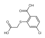 2-carboxymethylsulfanyl-4-chloro-benzoic acid结构式
