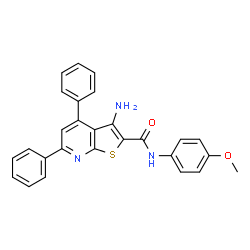 3-Amino-N-(4-methoxyphenyl)-4,6-diphenylthieno[2,3-b]pyridine-2-carboxamide picture