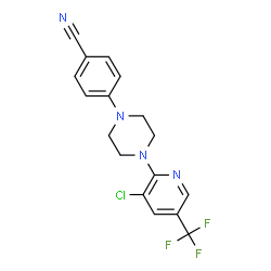 4-(4-[3-CHLORO-5-(TRIFLUOROMETHYL)-2-PYRIDINYL]PIPERAZINO)BENZENECARBONITRILE结构式