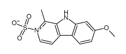 7-Methoxy-1-methyl-2-sulfonato-9H-pyrido[3,4-b]indol-2-ium结构式