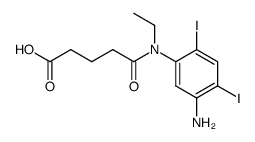 5-[N-Ethyl-N-(5-amino-2,4-diiodophenyl)amino]-5-oxopentanoic acid结构式