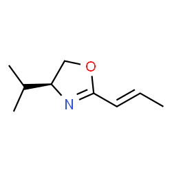 Oxazole, 4,5-dihydro-4-(1-methylethyl)-2-(1E)-1-propenyl-, (4S)- (9CI) Structure