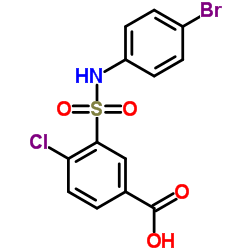 3-(4-Bromo-phenylsulfamoyl)-4-chloro-benzoic acid Structure