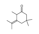 2,5,5-Trimethyl-3-(1-methylethylidene)-1-cyclohexanone结构式