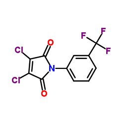 3,4-Dichloro-1-(3-(trifluoromethyl)phenyl)-1H-pyrrole-2,5-dione结构式