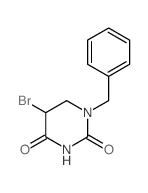 2,4(1H,3H)-Pyrimidinedione,5-bromodihydro-1-(phenylmethyl)-结构式