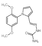 [[1-(2,5-dimethoxyphenyl)pyrrol-2-yl]methylideneamino]urea结构式