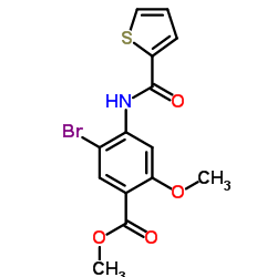 Methyl 5-bromo-2-methoxy-4-[(2-thienylcarbonyl)amino]benzoate Structure