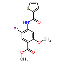 Methyl 5-bromo-2-methoxy-4-[(2-thienylcarbonyl)amino]benzoate结构式