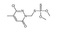 6-chloro-2-(dimethoxyphosphinothioylsulfanylmethyl)-5-methylpyridazin-3-one Structure