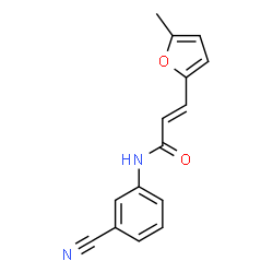 (2E)-N-(3-cyanophenyl)-3-(5-methylfuran-2-yl)prop-2-enamide structure
