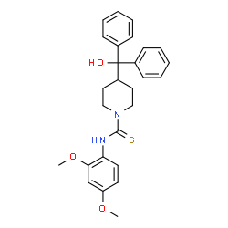 N-(2,4-dimethoxyphenyl)-4-[hydroxy(diphenyl)methyl]piperidine-1-carbothioamide Structure