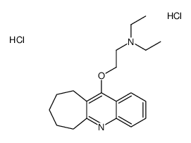 diethyl-[2-(7,8,9,10-tetrahydro-6H-cyclohepta[b]quinolin-5-ium-11-yloxy)ethyl]azanium,dichloride Structure