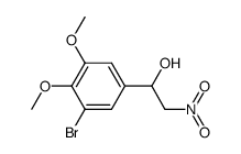 2-Nitro-1-hydroxy-1-(5-brom-3,4-dimethoxy-phenyl)-aethan Structure