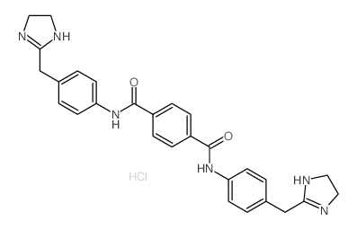 N,N-bis[4-(4,5-dihydro-1H-imidazol-2-ylmethyl)phenyl]benzene-1,4-dicarboxamide Structure
