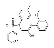 2-[N-(benzenesulfonyl)-4-methylanilino]-N-(2-methoxyphenyl)acetamide Structure