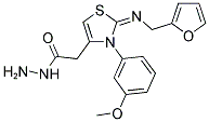 [2-(FURAN-2-YLMETHYLIMINO)-3-(3-METHOXY-PHENYL)-2,3-DIHYDRO-THIAZOL-4-YL]-ACETIC ACID HYDRAZIDE Structure