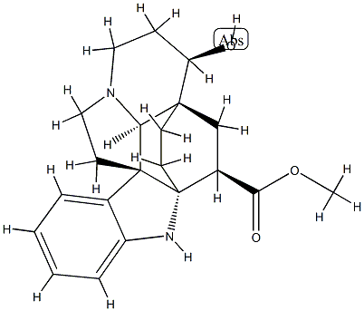 (2α,3β,5α,6β)-6-Hydroxyaspidofractinine-3-carboxylic acid methyl ester结构式
