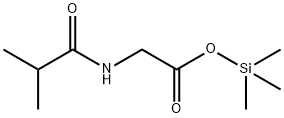 N-(2-Methyl-1-oxopropyl)glycine trimethylsilyl ester Structure
