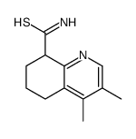 3,4-dimethyl-5,6,7,8-tetrahydroquinoline-8-carbothioamide结构式