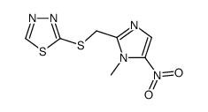 2-[(1-methyl-5-nitroimidazol-2-yl)methylsulfanyl]-1,3,4-thiadiazole Structure