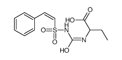 2-(2-phenylethenylsulfonylcarbamoylamino)butanoic acid Structure