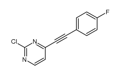 2-chloro-4-(4-fluoro-phenylethynyl)-pyrimidine结构式