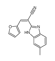 (E)-3-(furan-2-yl)-2-(6-methyl-1H-benzimidazol-2-yl)prop-2-enenitrile结构式