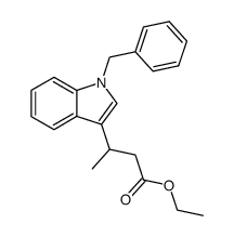 3-(1-benzyl-indol-3-yl)-butyric acid ethyl ester结构式