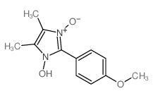 3-hydroxy-2-(4-methoxyphenyl)-4,5-dimethyl-1-oxido-imidazole结构式