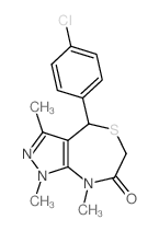 1H-Pyrazolo[3,4-e][1,4]thiazepin-7(6H)-one,4-(4-chlorophenyl)-4,8-dihydro-1,3,8-trimethyl-结构式